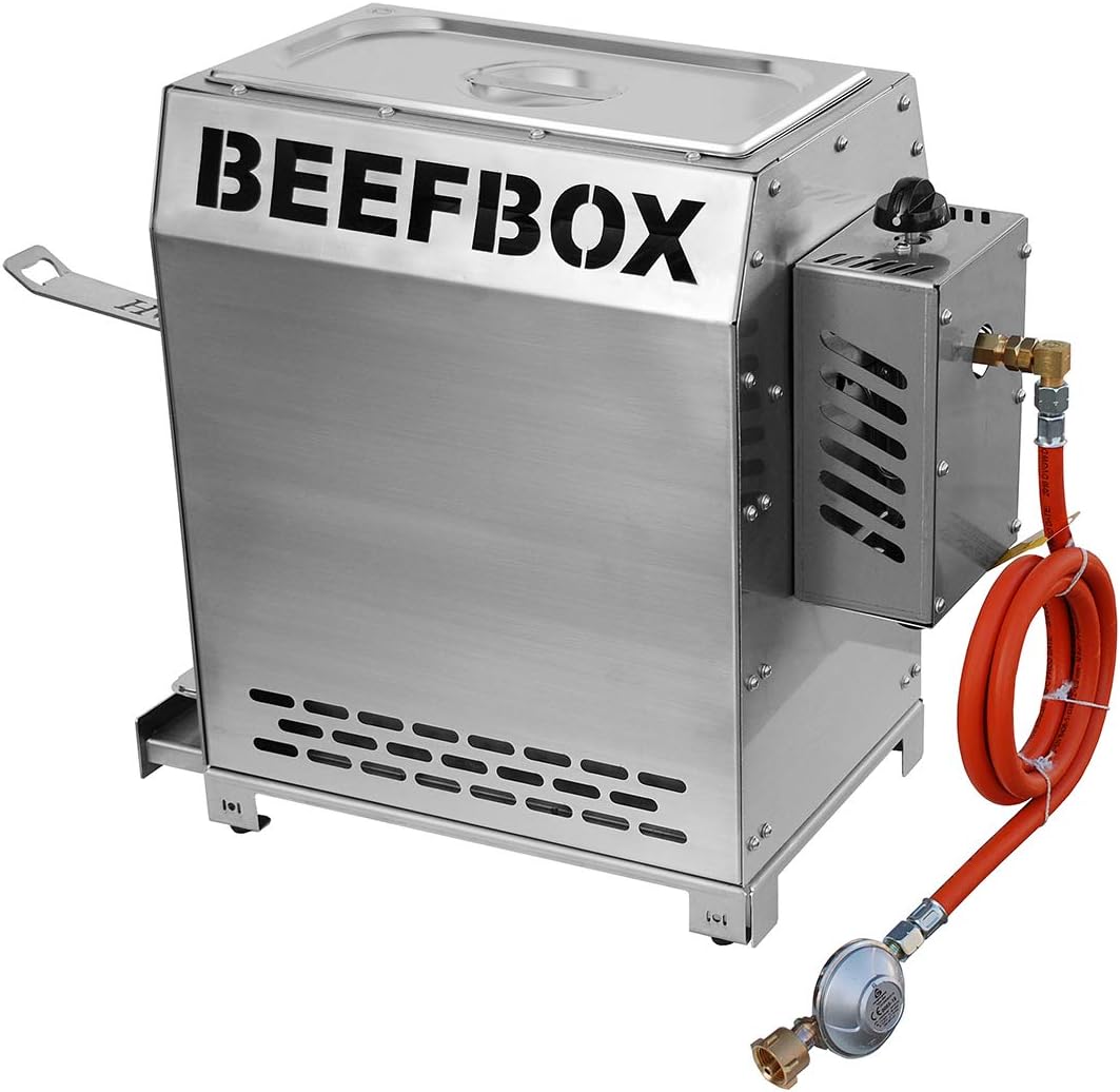BEEFBOX PRO 2.0 | Elektro-Zündung | 850 Grad Oberhitze Grill | komplett Edelstahl | leicht zu reinig