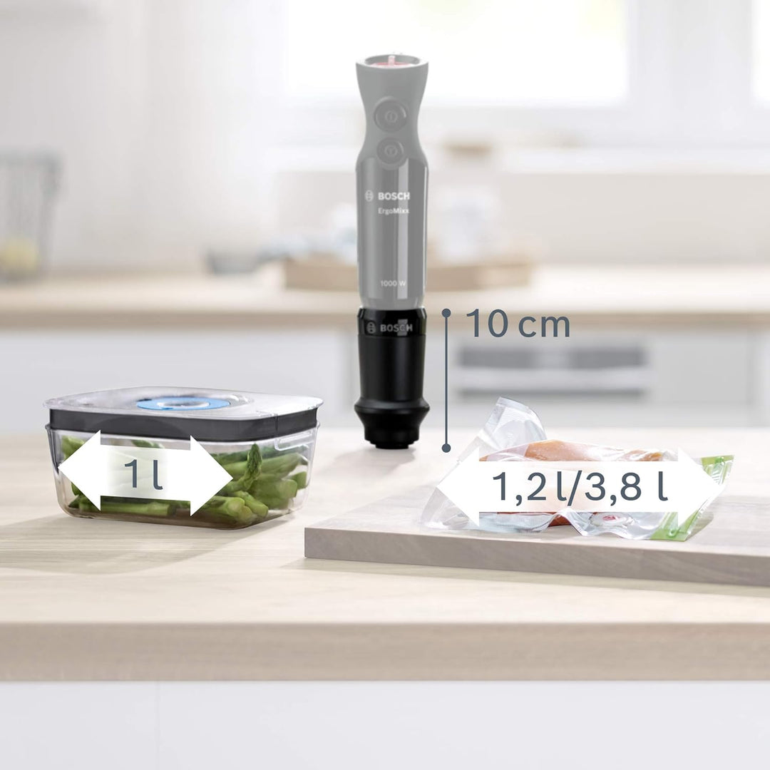 Bosch Vakuum-Frischhalteset MSZV6FS1, Vakuumpumpe, 1,0l Tritan Vakuum-Frischhaltedose, 3 Vakuum-Fris