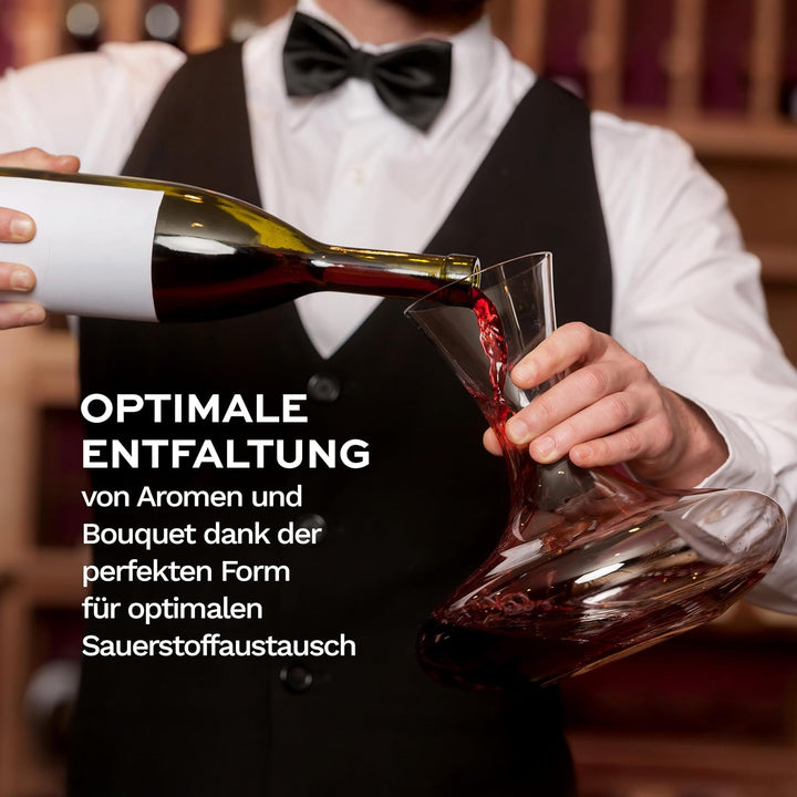 Stölzle Lausitz Dekanter Weinland 750ml I Spülmaschinengeeignete Weinkaraffe optimal für Rotwein I S