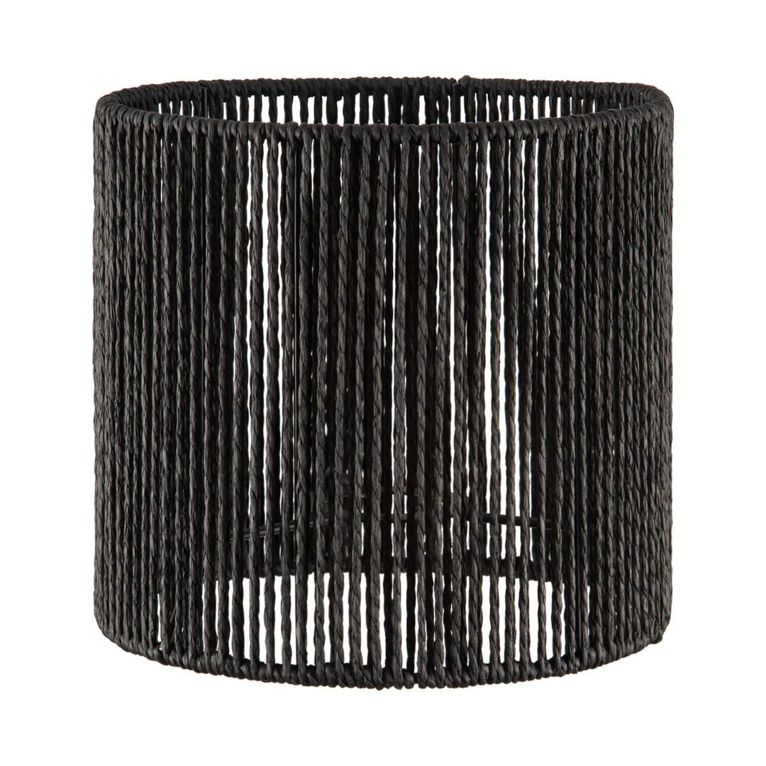 Home Sweet Home Lampenschirm für Wandlampe und Tischlampe | Lampenschirm aus gewebtem Papier Schwarz