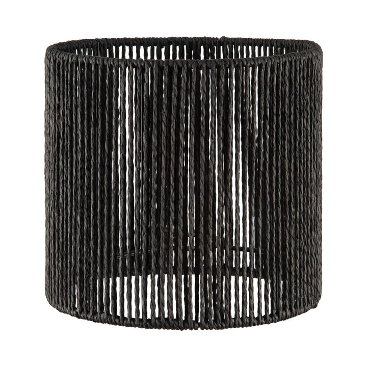Home Sweet Home Lampenschirm für Wandlampe und Tischlampe | Lampenschirm aus gewebtem Papier Schwarz