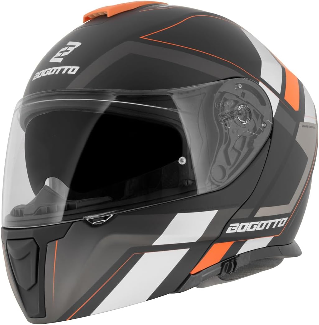 Bogotto FF403 Murata Klapphelm, orange/schwarz XS