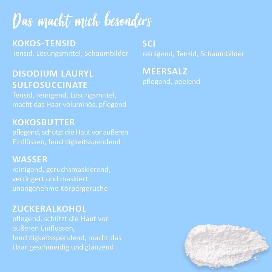puremetics 3in1 Dusch-Fluff “Vibrant Seasalt“ (250g) | Duschgel, Peeling und Lotion in Einem | 100%