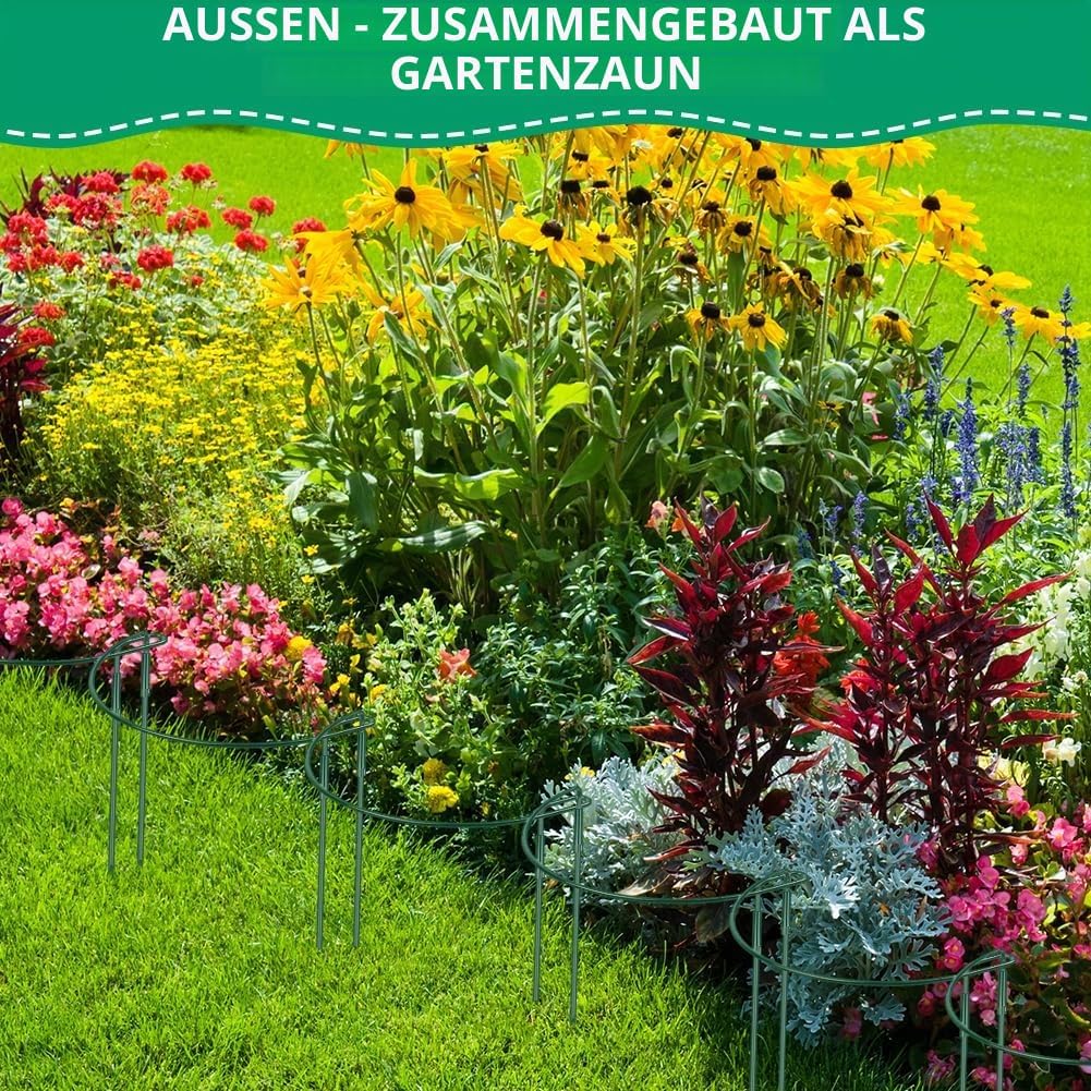 OFFCUP Pflanzenstützen, 12 Stück Pflanzenhalter Ringkäfig 20 * 35CM Staudenhalter Halbrund Metall St