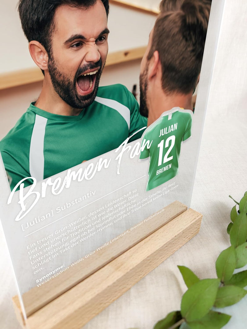 Bremen Geschenk personalisiert - Acryl Geschenk - Definition: Bremen Fan - Bremen Fanartikel, Bremen