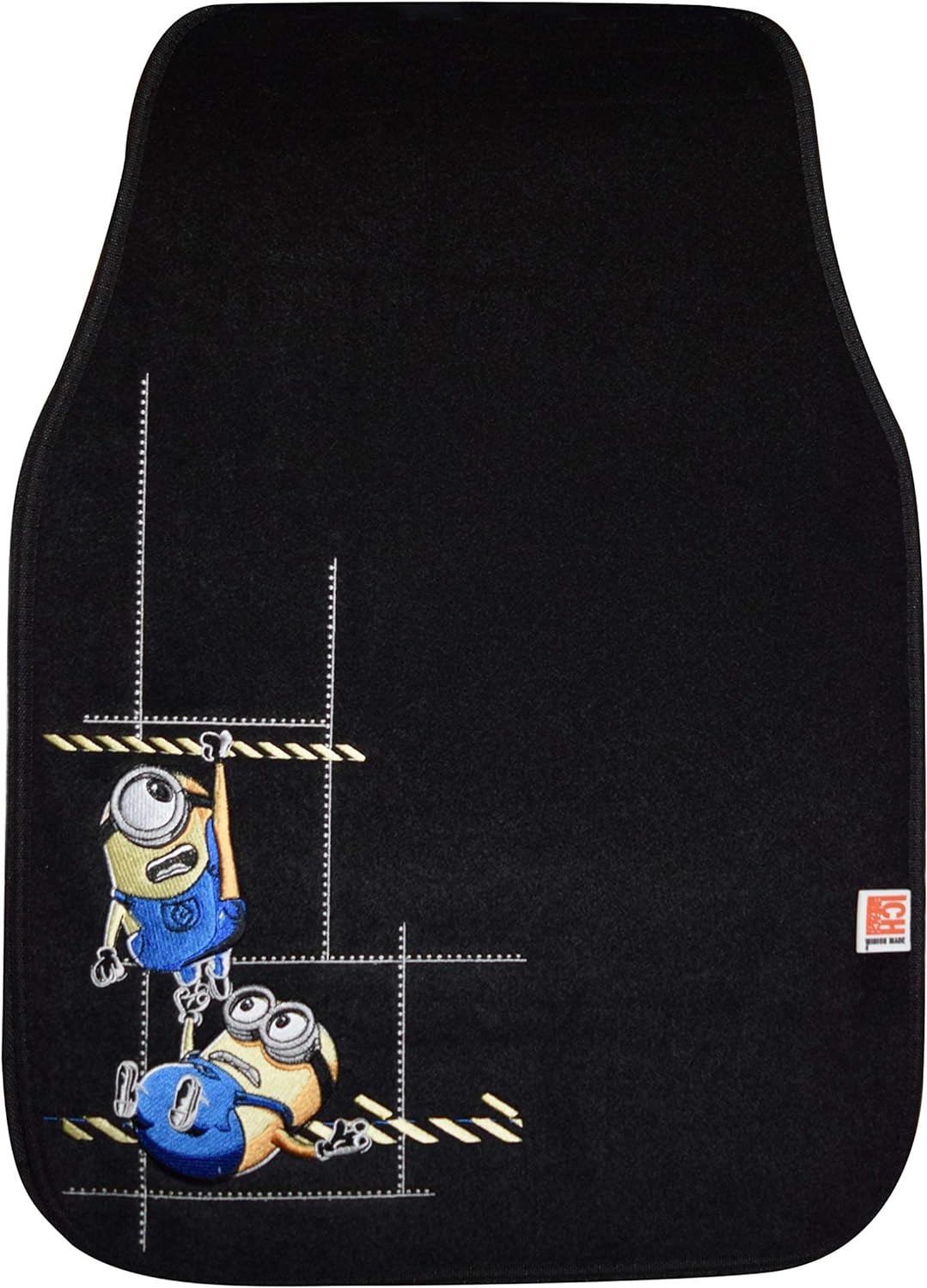 Minions Auto Fussmatten Set bestickt 4-teilig, Auto Teppich universal, Automatte rutschfest, Stoffma