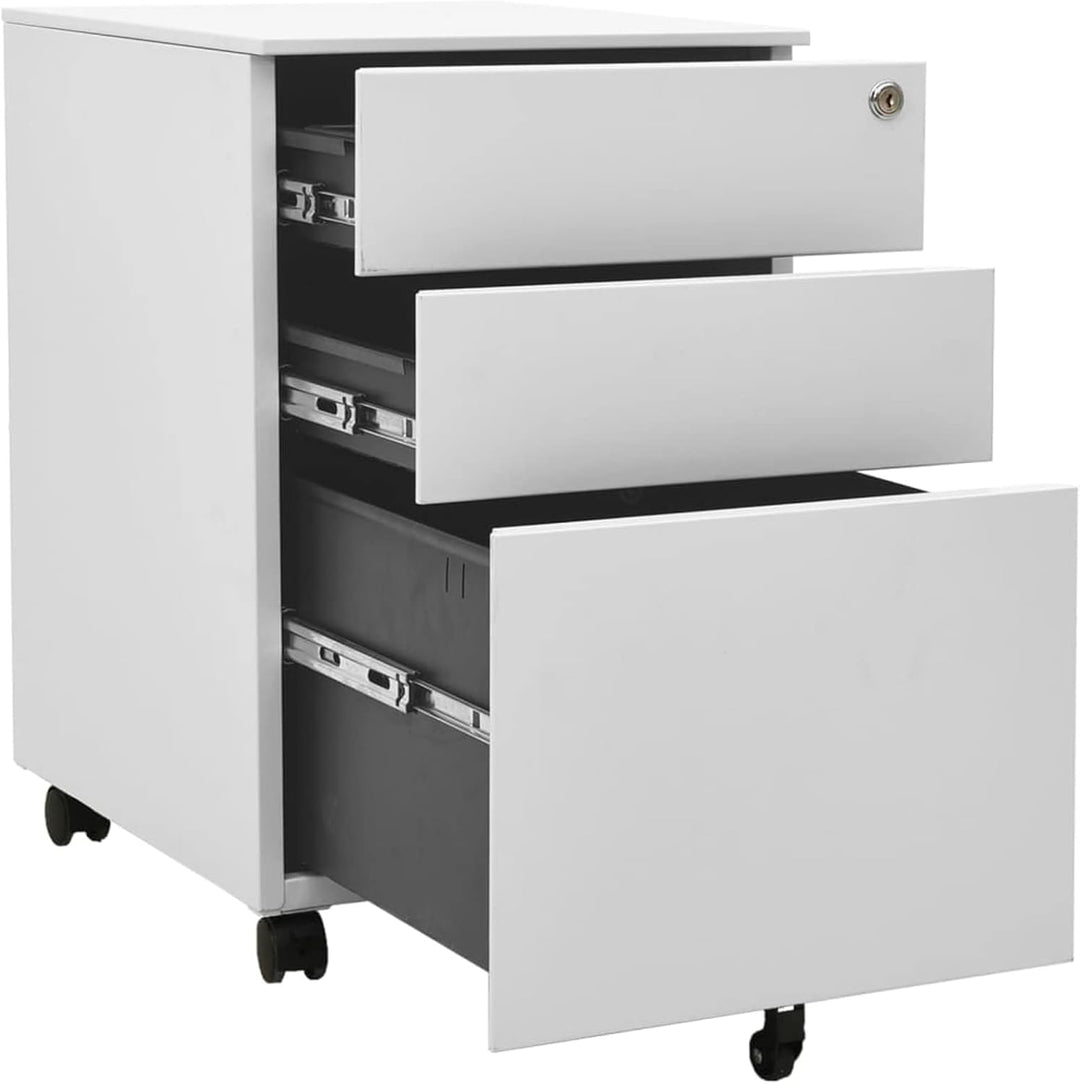 Tidyard Aktenschrank Rollschrank mit Rollen Rollcontainer Bürocontainer Schubladenschrank Büroschran