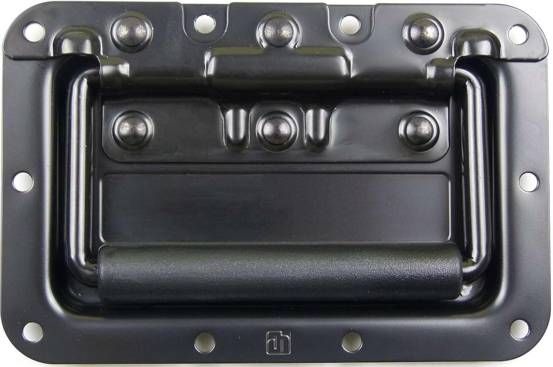 Adam Hall Hardware 34082BLK M4 AH - 4er Set Klappgriff/Kistengriff gefedert schwarz in 8 mm Einbausc