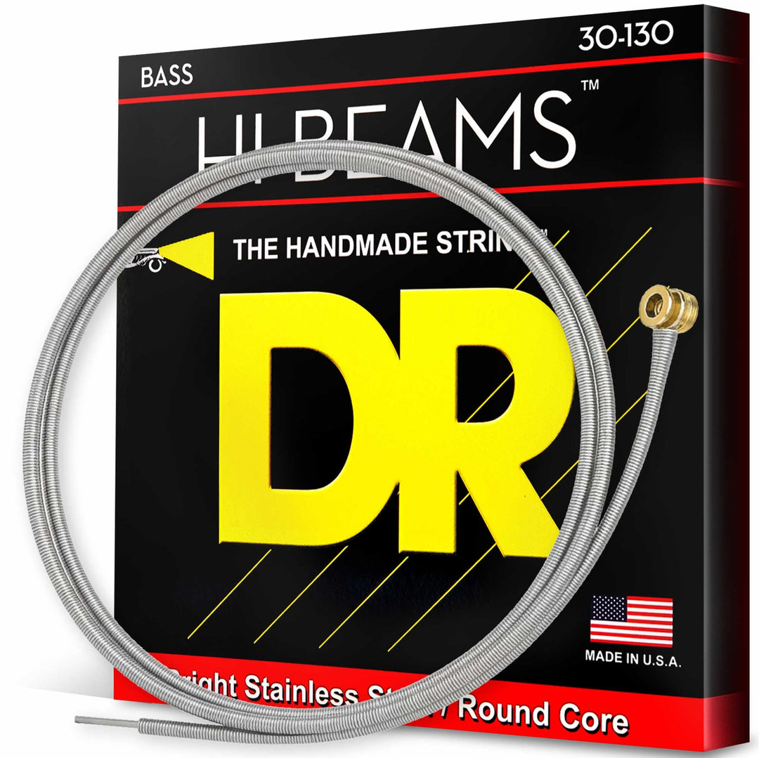 Dr Strings Hi-Beam – Edelstahl runder Kern durchschnittlich 6 Saite 30–130
