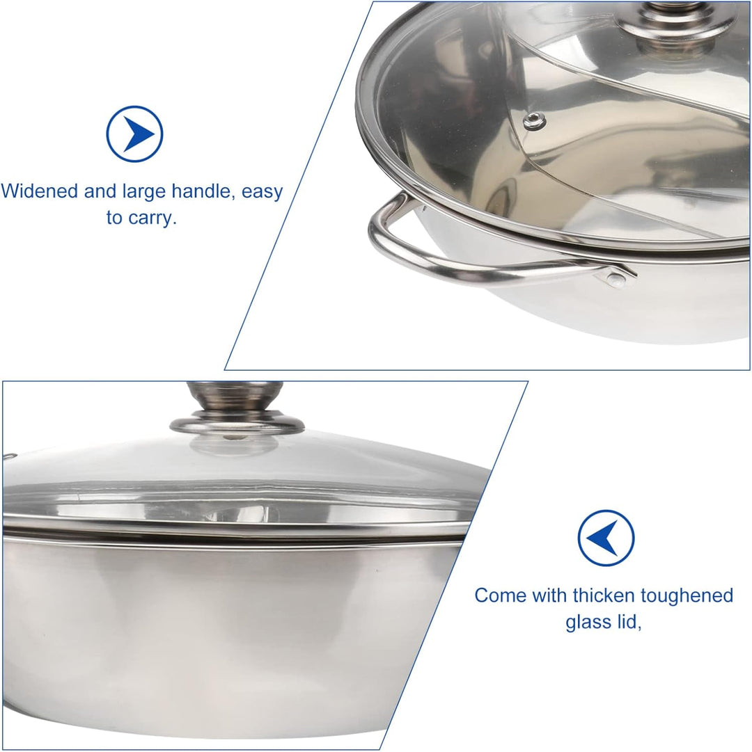 TOPBATHY Induktion Wok Elektrischer Heisser Topf Induktionskochtopf Fonduetopf Shabu Hot Pot Für Zu