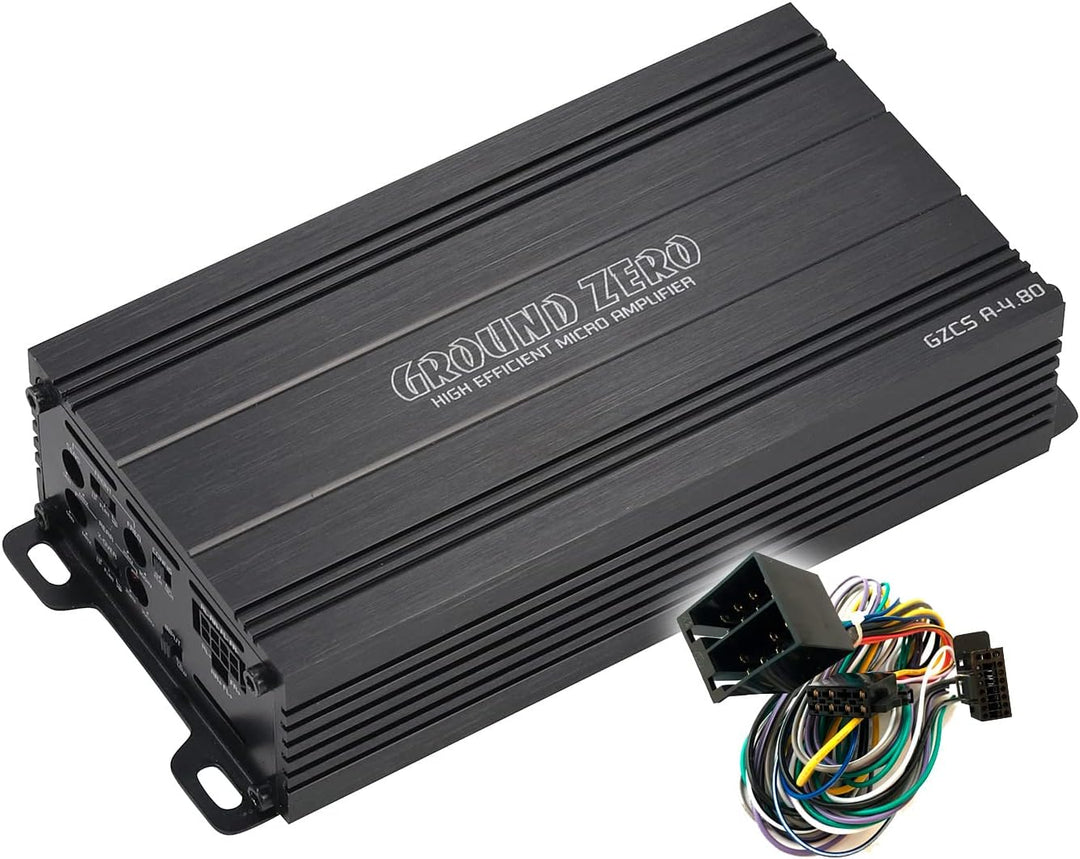 GROUND ZERO GZCS A-4.80 Auto/KFZ Plug & Play Upgrade Verstärker/Endstufe kompatibel mit AUDI - I - M