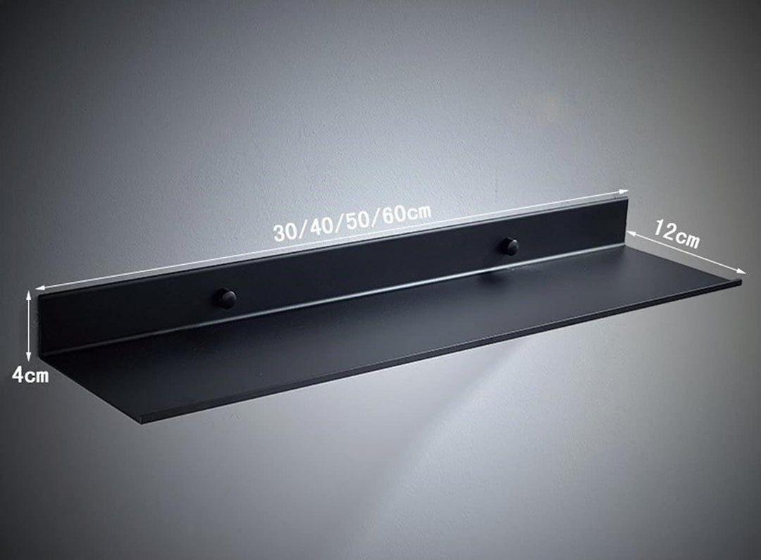 An der Wand montiert Schwimmend Metall Regalleiste, Schwarz Bad Regal Wandhalterung Regale Platzspar