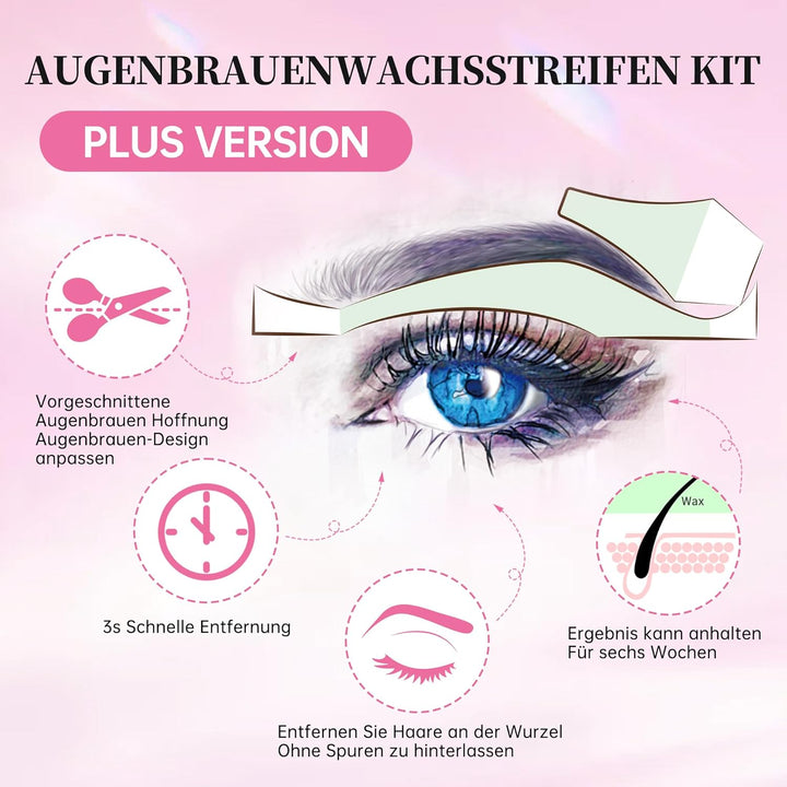 Beauty7 Kaltwachsstreifen für Gesicht, 48 Streifen, Enthaarungsstreifen, Augenbrauen und Lippen, nor