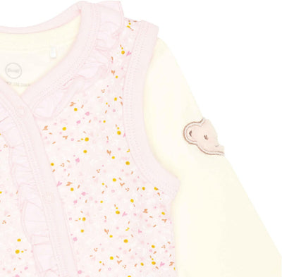 Steiff Baby - Mädchen Set Strampler mit Fuss + T-shirt Langarm Set Strampler + T-Shirt langarm 56 PO