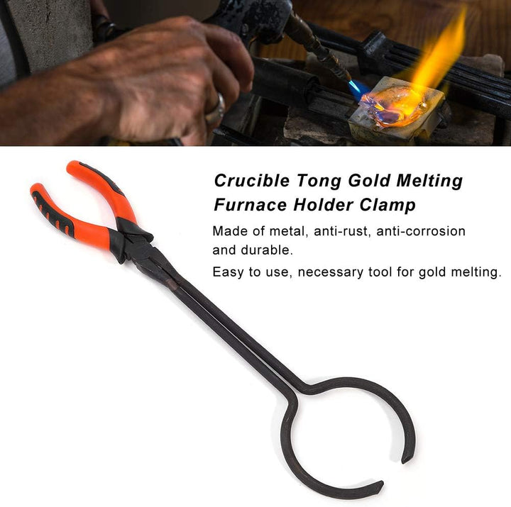 Tiegelzange, Goldschmelzofen Halter Clamp, Tiegelklemme, für Metallguss im Goldguss, Altmetallrecycl