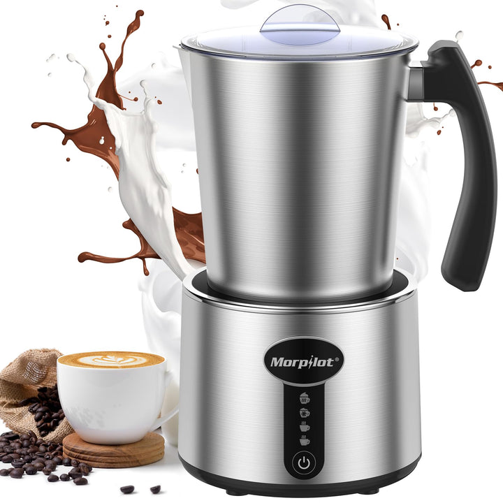 Morpilot Milchaufschäumer Elektrisch, 500ml 650W, Milchschäumer Spülmaschinenfest für Heisser und Ka