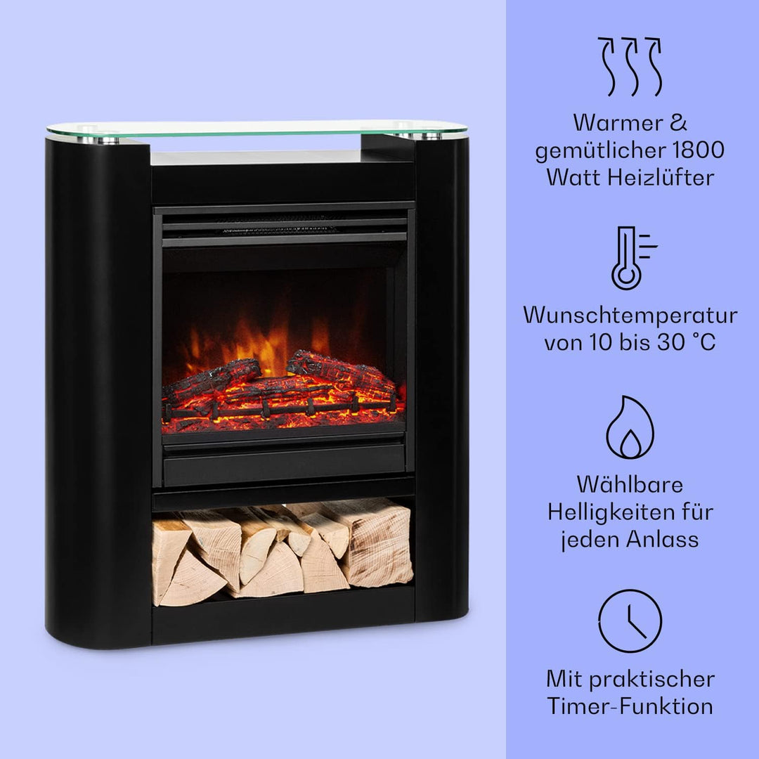 Klarstein Elektrokamin, Elektro Heizungen für Wohnzimmer & Innenräume, Elektrischer Kamin mit LED Fl