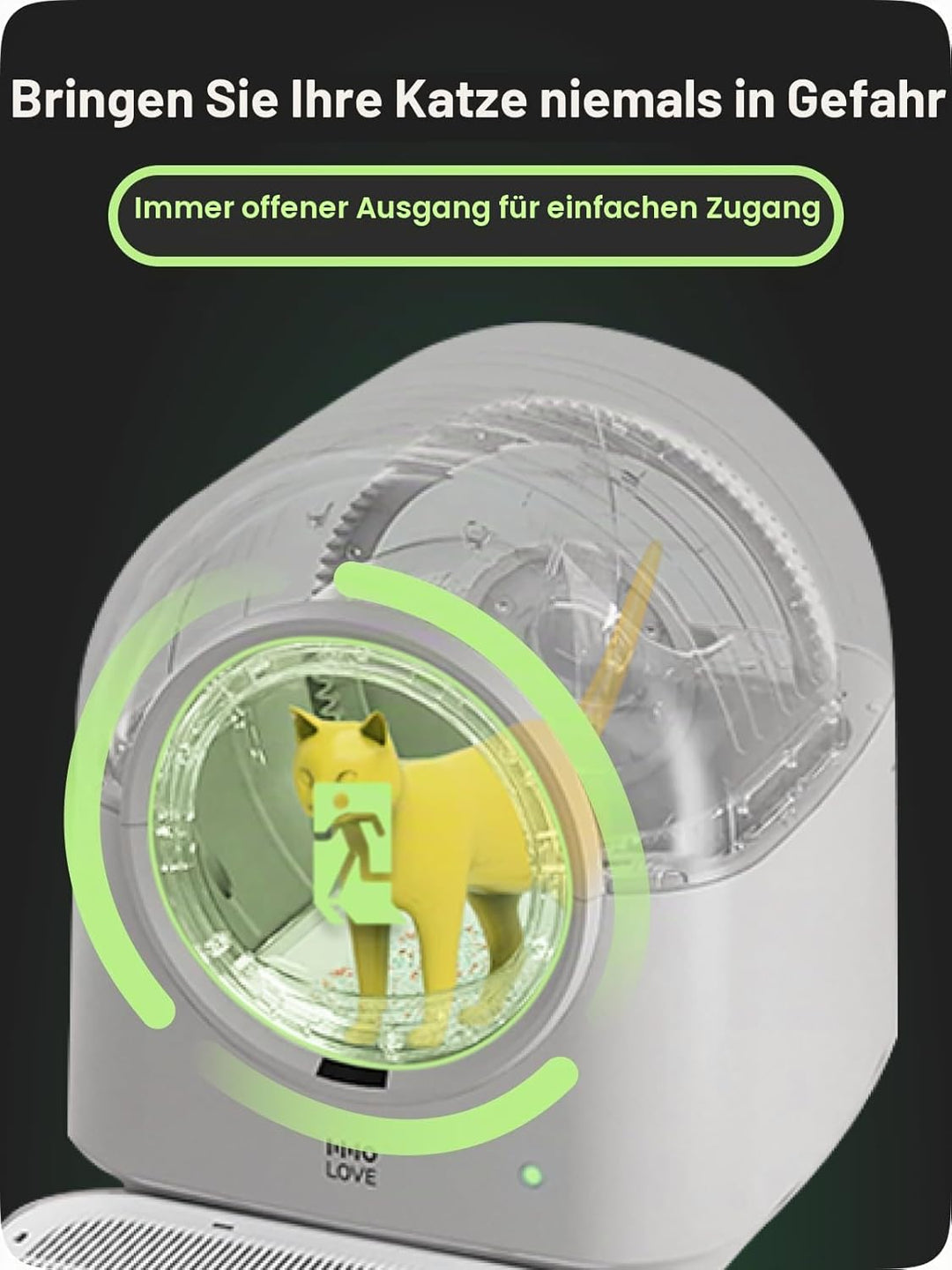 HHOLOVE Katzenklo Selbstreinigend Katzentoilette Gross XXL, Automatisches Katzenklo Elektrisches, AP