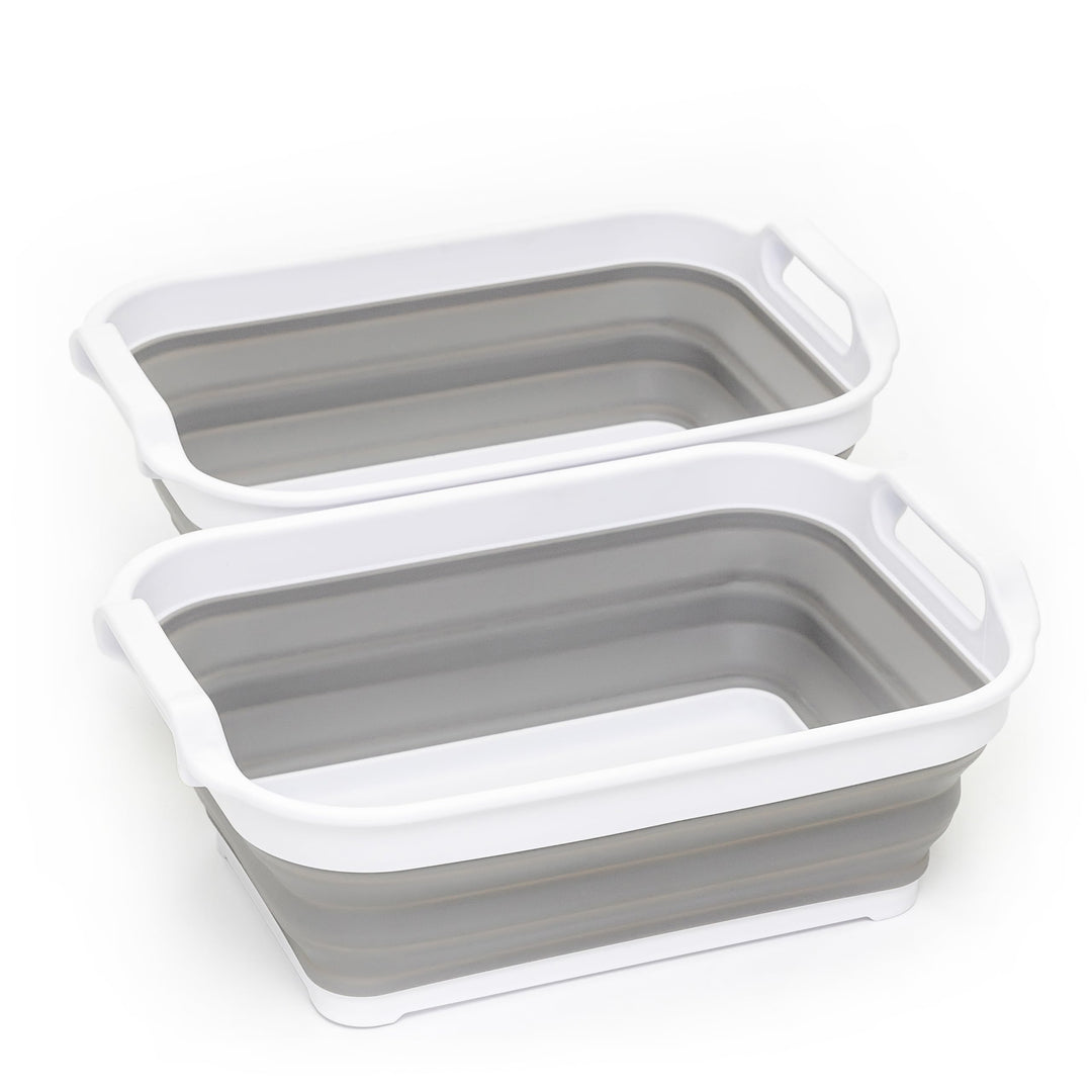 SAMMART Zusammenklappbare Wanne – Faltbare Spülwanne – tragbares Waschbecken – platzsparende Kunstst
