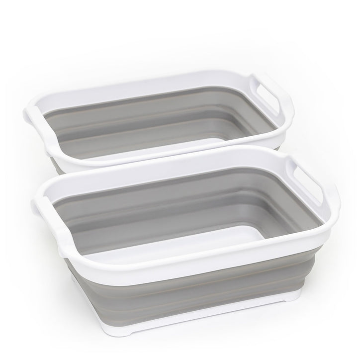 SAMMART Zusammenklappbare Wanne – Faltbare Spülwanne – tragbares Waschbecken – platzsparende Kunstst