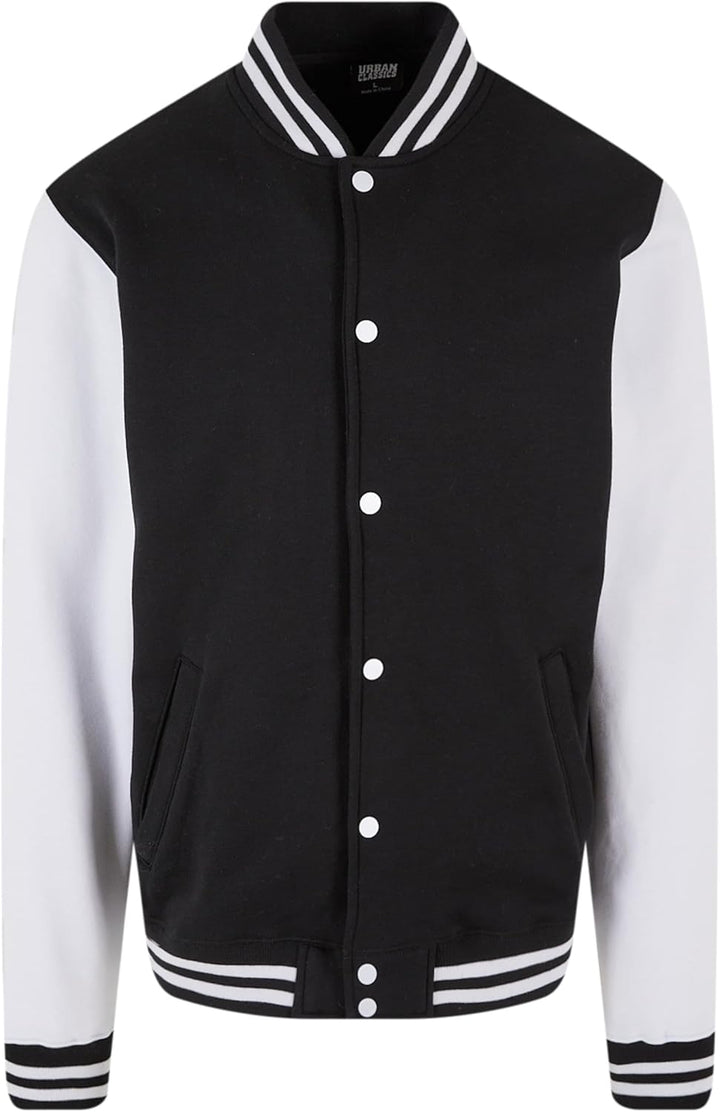Urban Classics Herren Sweatjacke S Blk/Wht, S Blk/Wht