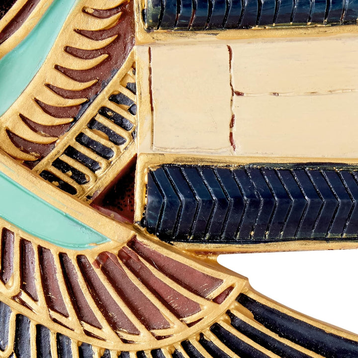 Design Toscano Ägyptische Deko Auge des Horus Wandskulptur Plakette, Polyresin, vollfarbe, 30 cm, Au