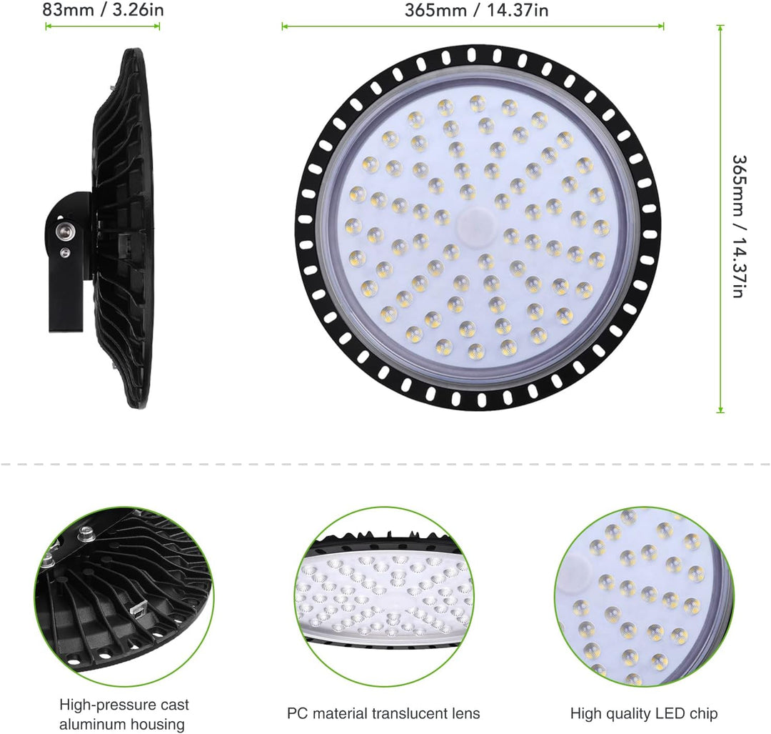 LED UFO Industrielampe, Sararoom LED Strahler 300W LED Scheinwerfer Kaltweiss 6000K 30000LM LED Stra