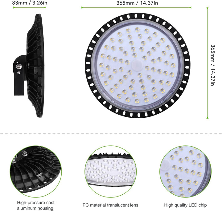 LED UFO Industrielampe, Sararoom LED Strahler 300W LED Scheinwerfer Kaltweiss 6000K 30000LM LED Stra