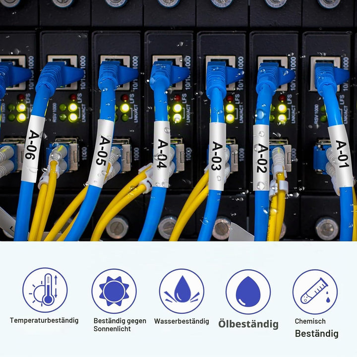 3x Pristar kompatibel Schrumpfschlauch als Ersatz für Brother HSe-221 HSe221 HS-221 Etikettenband Sc