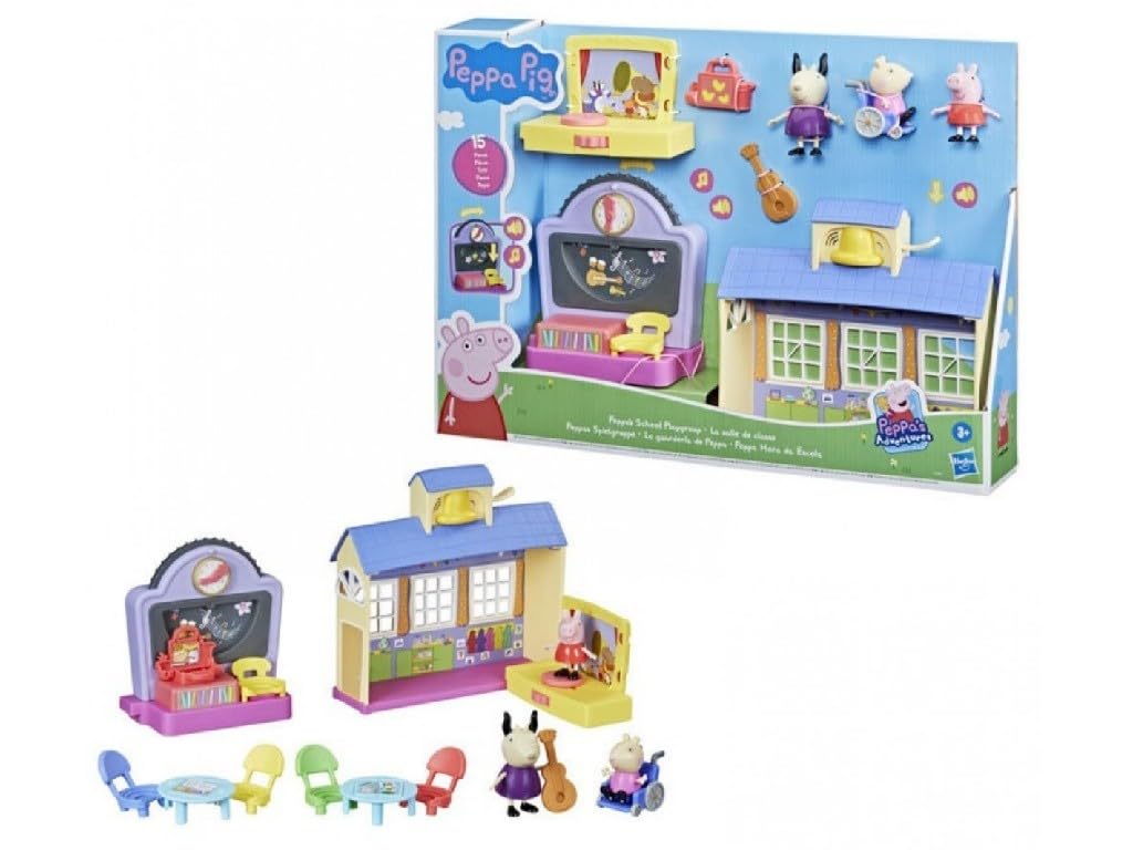 Peppa Pig Peppa’s Adventures Peppa's School Playgroup Preschool Toy, with Speech and Sounds, for Age
