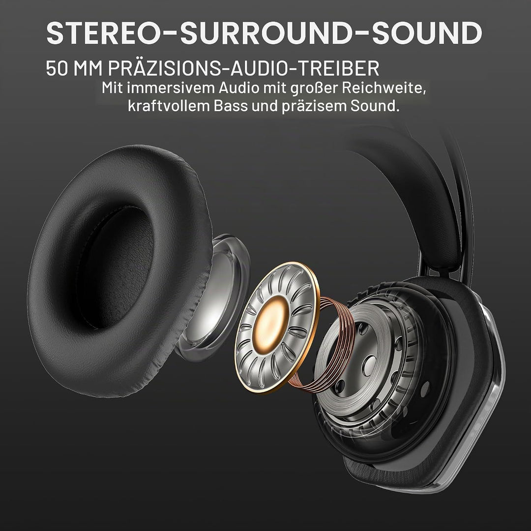 Wantak Katzenohr Kopfhörer mit Mikrofon – Kabel (3,5mm/USB) – Gaming Headset für PC/PS5/Xbox – Noise