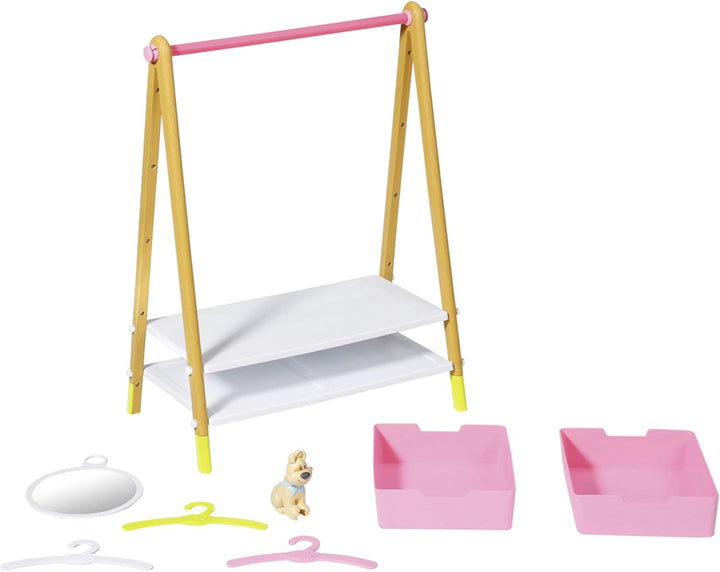 BABY born 829998 Wickeltisch rosa mit Holz-Optik und abnehmbaren Tuch-Halter & Zapf Creation 830000