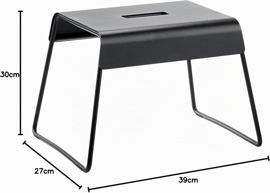 Zone Denmark A-Stool Trittschemel/Tritthocker aus Stahl, stabil und rutschsicher, 39 x 30 x 27,5 cm,