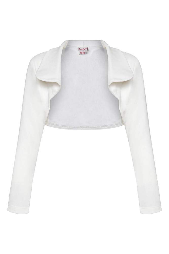 La-V Mädchen Bolero 104-110 Creme, 104-110 Creme