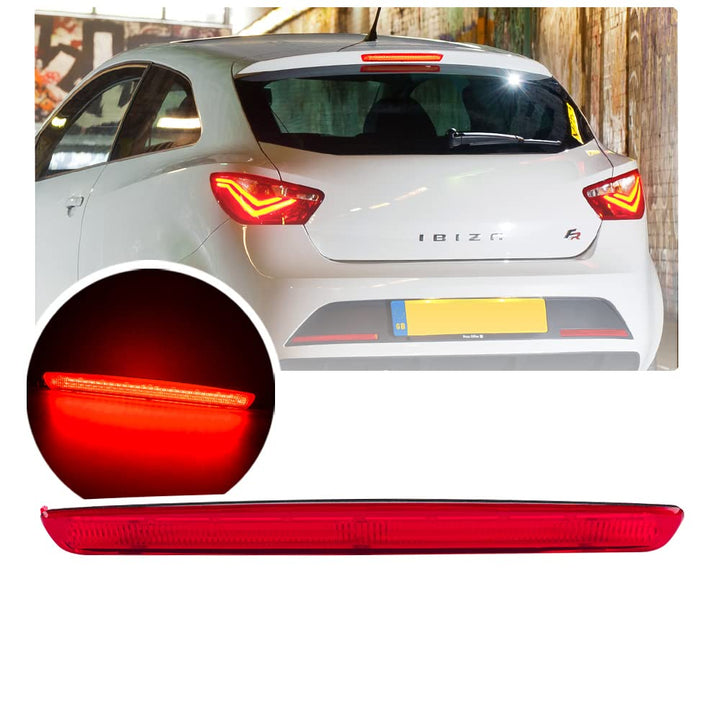 Rote Linse rote LED 3 dritte bremsleuchte fur Seat Ibiza 6J 6P Leon MK2 hinteres mittleres hoch mont