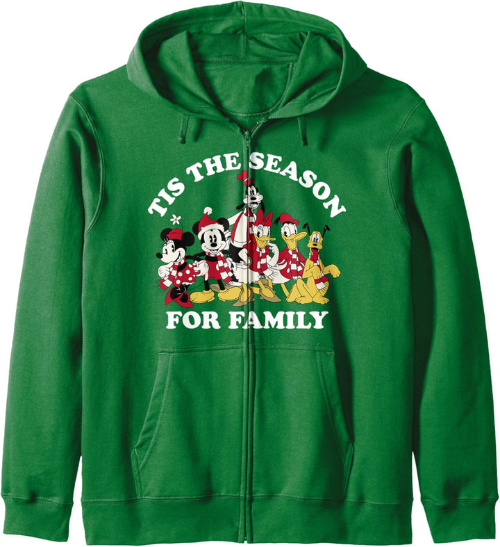Disney Mickey And Friends Weihnachten The Season For Family Kapuzenjacke
