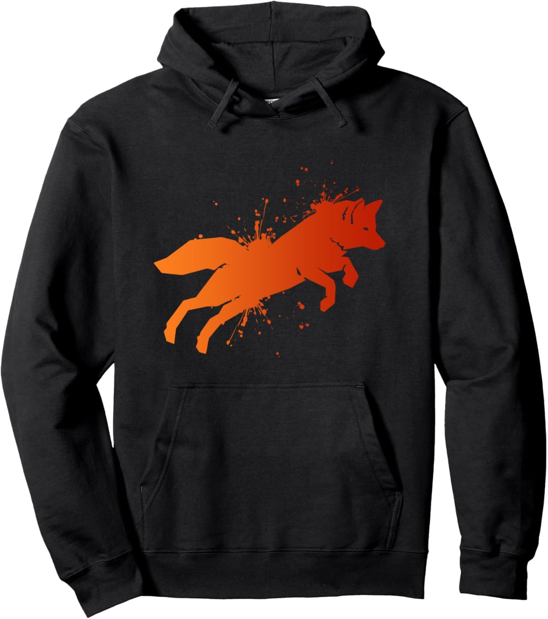 Springender Fuchs Jäger Fuchsjagd Kitsune Pullover Hoodie