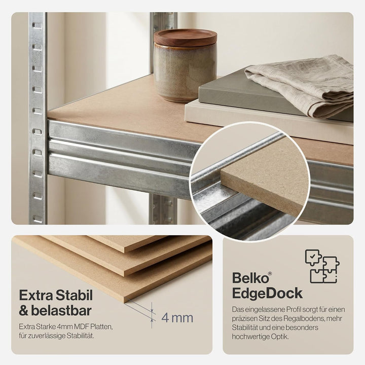 Panorama24 Lagerregal verzinkt belastbar bis 320kg - Masse: 160 x 80 x 40 cm, Regal Kellerregal Stec