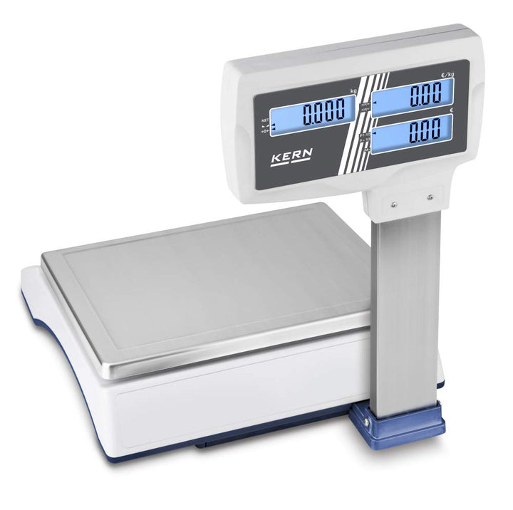 Hochwertige Ladenwaage mit grossem Artikelspeicher [Kern RIB 6K-3HM] Preisrechnende Waage mit komfor