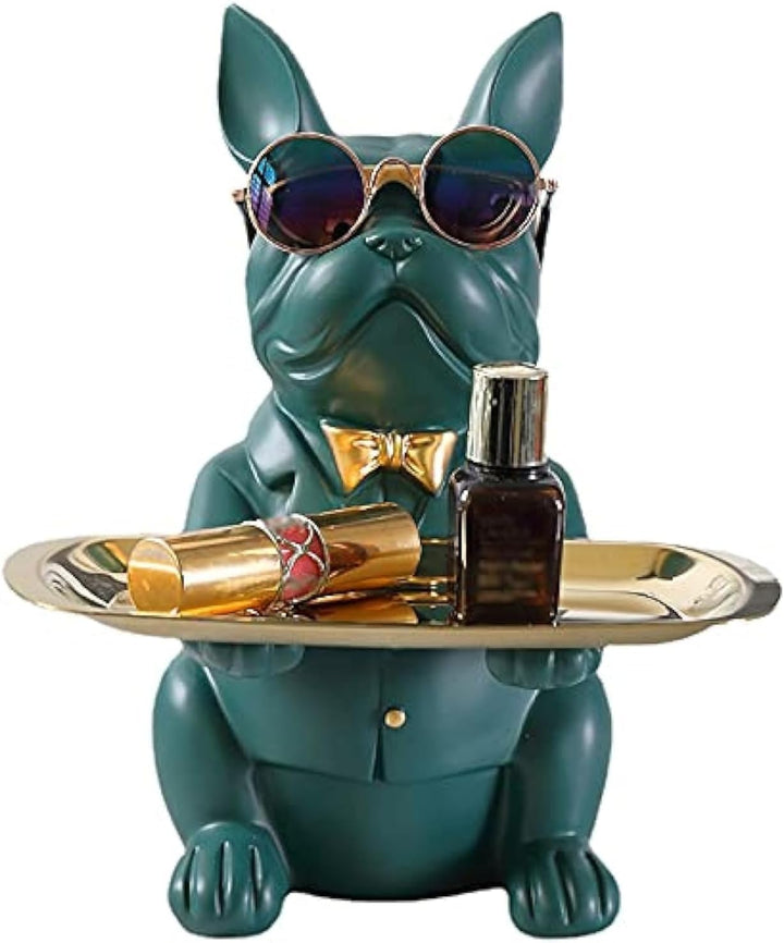 Deko Skulptur Bulldogge, Schlüsselschale Modern Schwarz, Schlüsselablage Flur, Deko Figuren Wohnzimm
