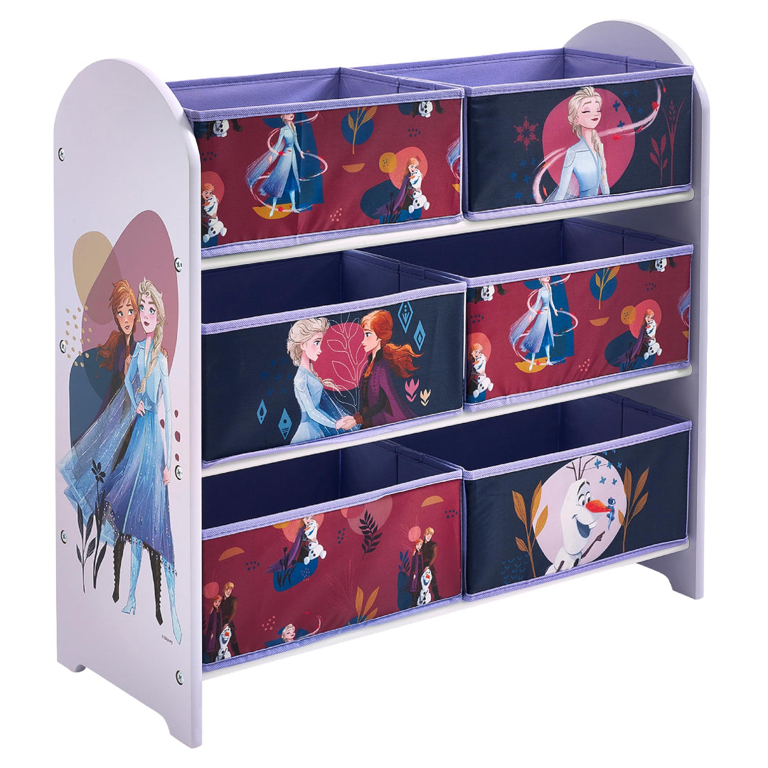 Disney Die Eiskönigin Spielzeug-Aufbewahrungseinheit, 6 Boxen für Schlafzimmer, aus Holzwerkstoff/St