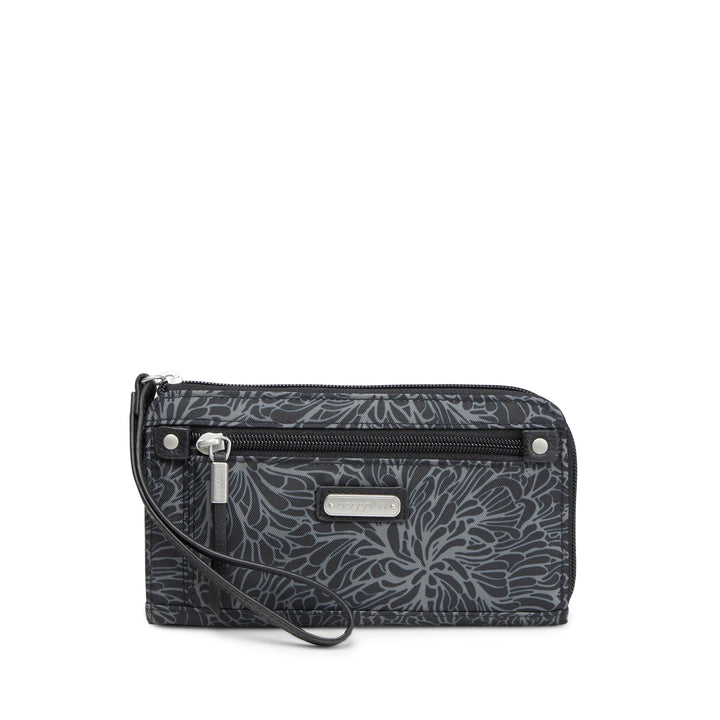 Baggallini Damen Geldbörse mit umlaufendem Reissverschluss Einheitsgrösse Midnight Blossom Print, Ei