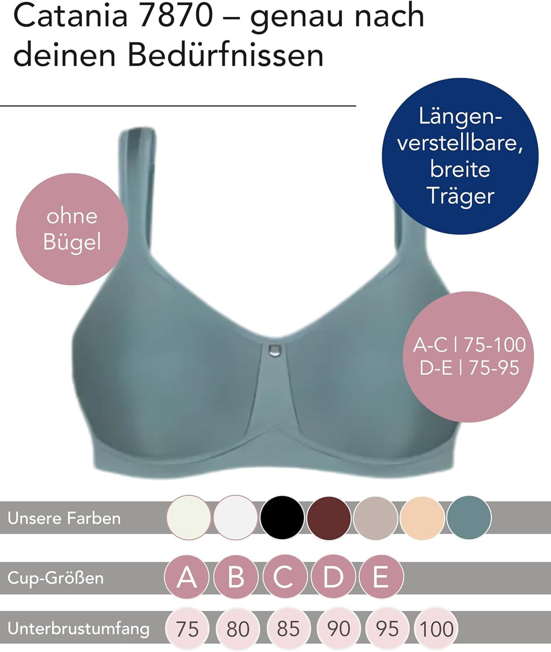 SUSA Damen Catania BH 75A Aqua Green, 75A Aqua Green