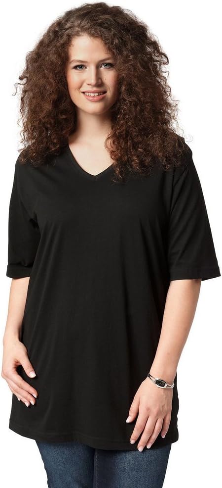 Ulla Popken Damen grosse Grössen Übergrössen Plus Size 7/8-Cargohose, Krempelriegel, Komfortbund 720
