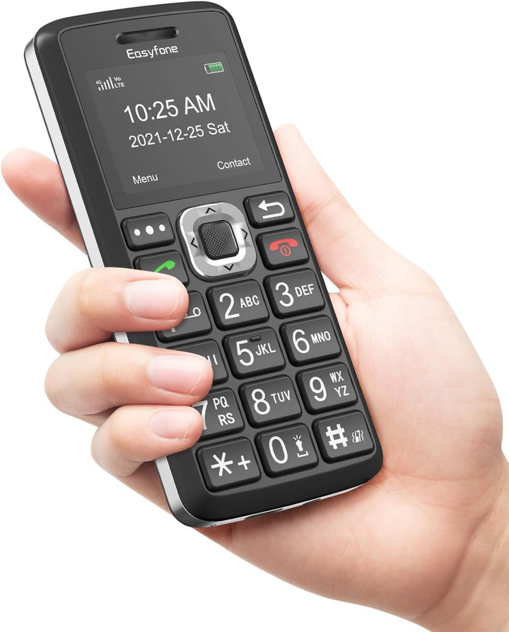Easyfone T200 4G Mobiltelefon Tastenhandy ohne Vertrag für Senioren und Kinder mit Taschenlampe - FM