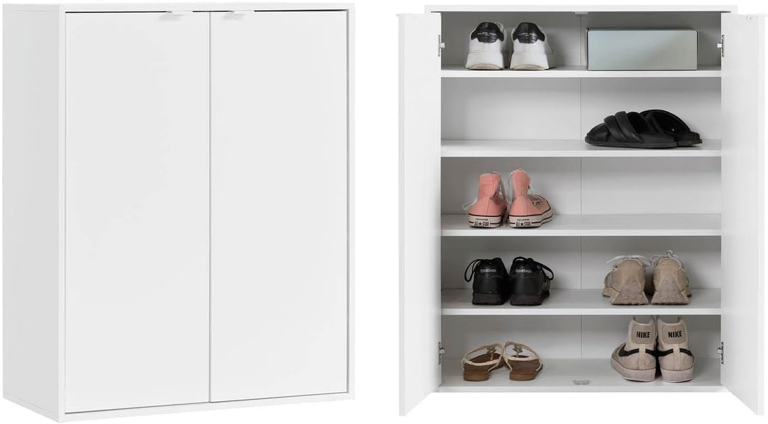 mokebo Schuhschrank 'Der Concierge' (74x95 cm) aus Holz, Schuhregal mit Zwei Türen, Aufbewahrungssch