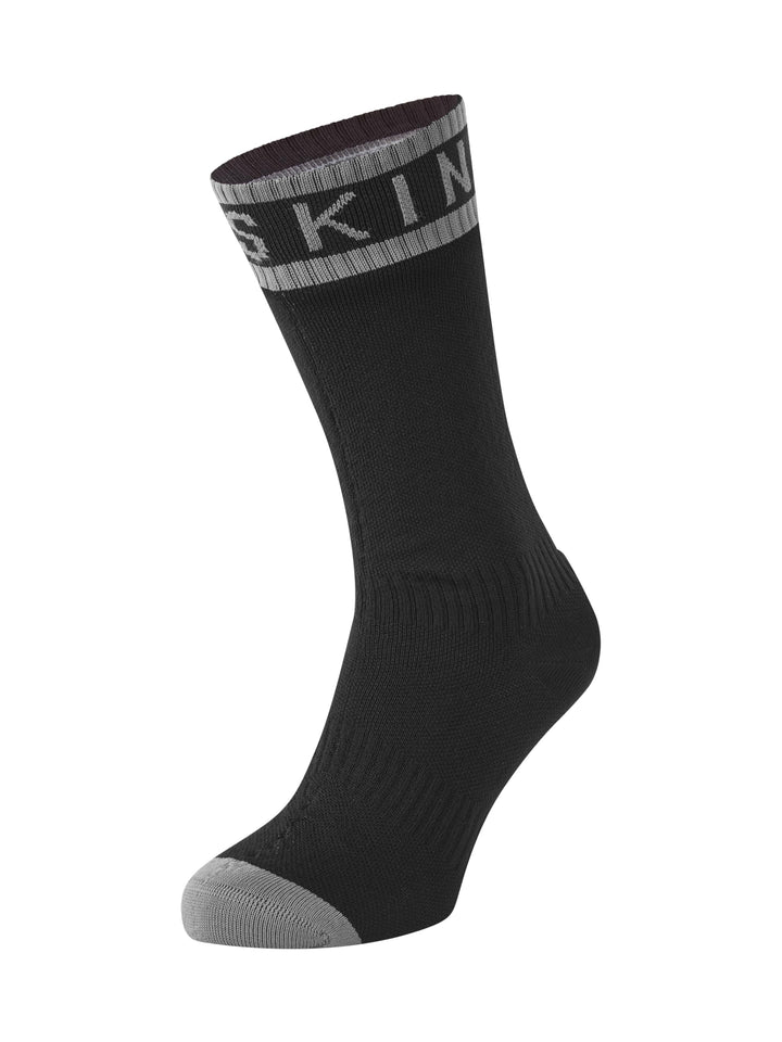 Sealskinz Wasserdicht Warm Wetter Mid Länge Socke mit Hydrostop schwarz / grau S, schwarz / grau S