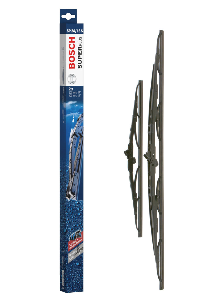 Bosch Scheibenwischer Super Plus Spoiler SP24/16S, Länge: 600mm/400mm − Set für Frontscheibe - Nur f