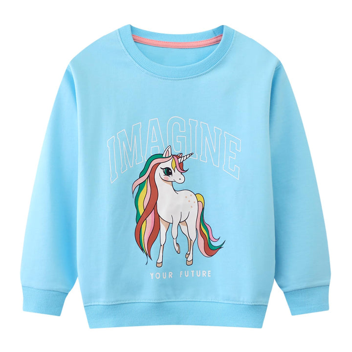 Codkkre Sweatshirt Mädchen Pullover für Kinder Süss Cartoon Sweater Mädchen Langarmshirts aus Baumwo