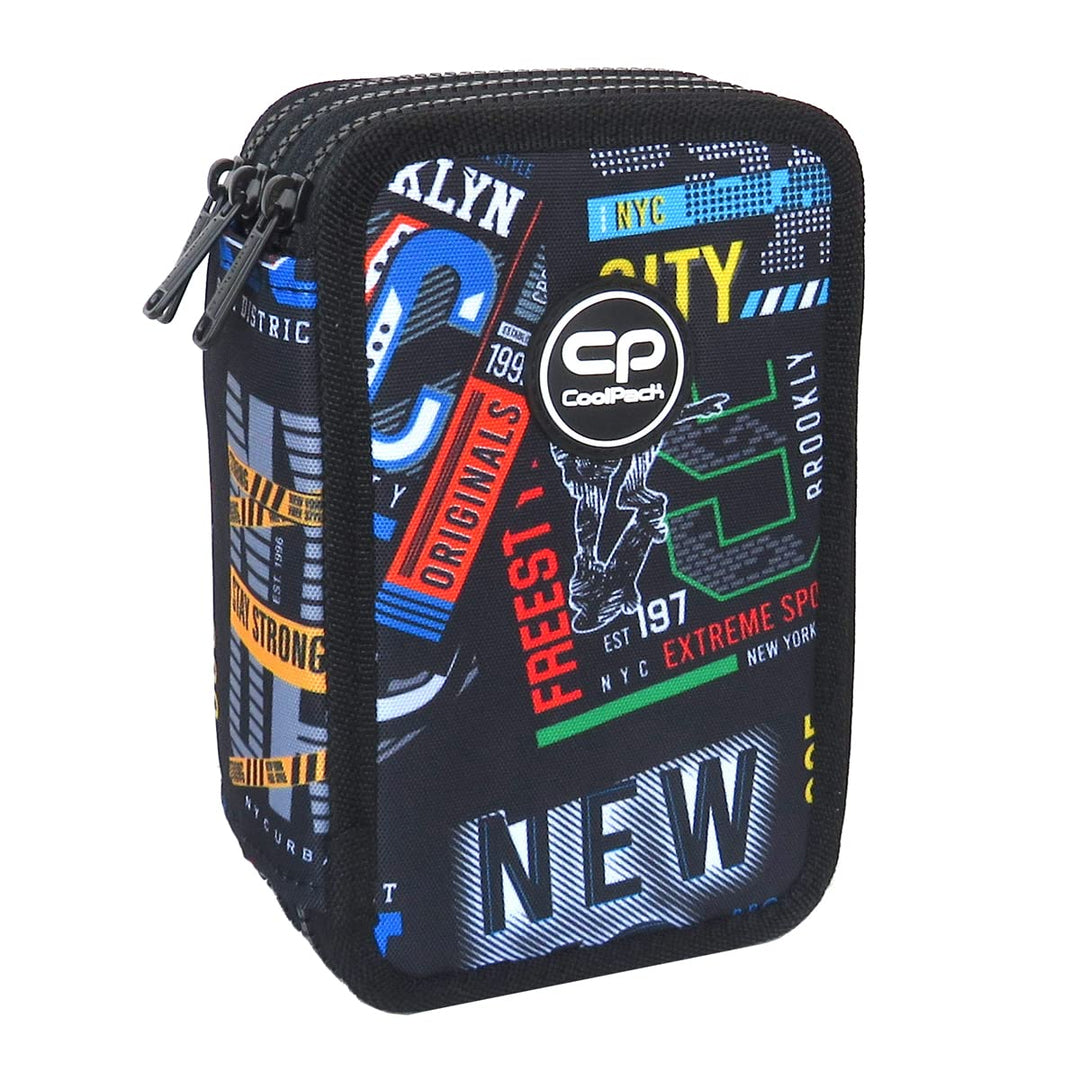 CoolPack XXL Federtasche Federmappe 3-Fach Schulstiftetui, dreifaches Federmäppchen, Federmäppchen f
